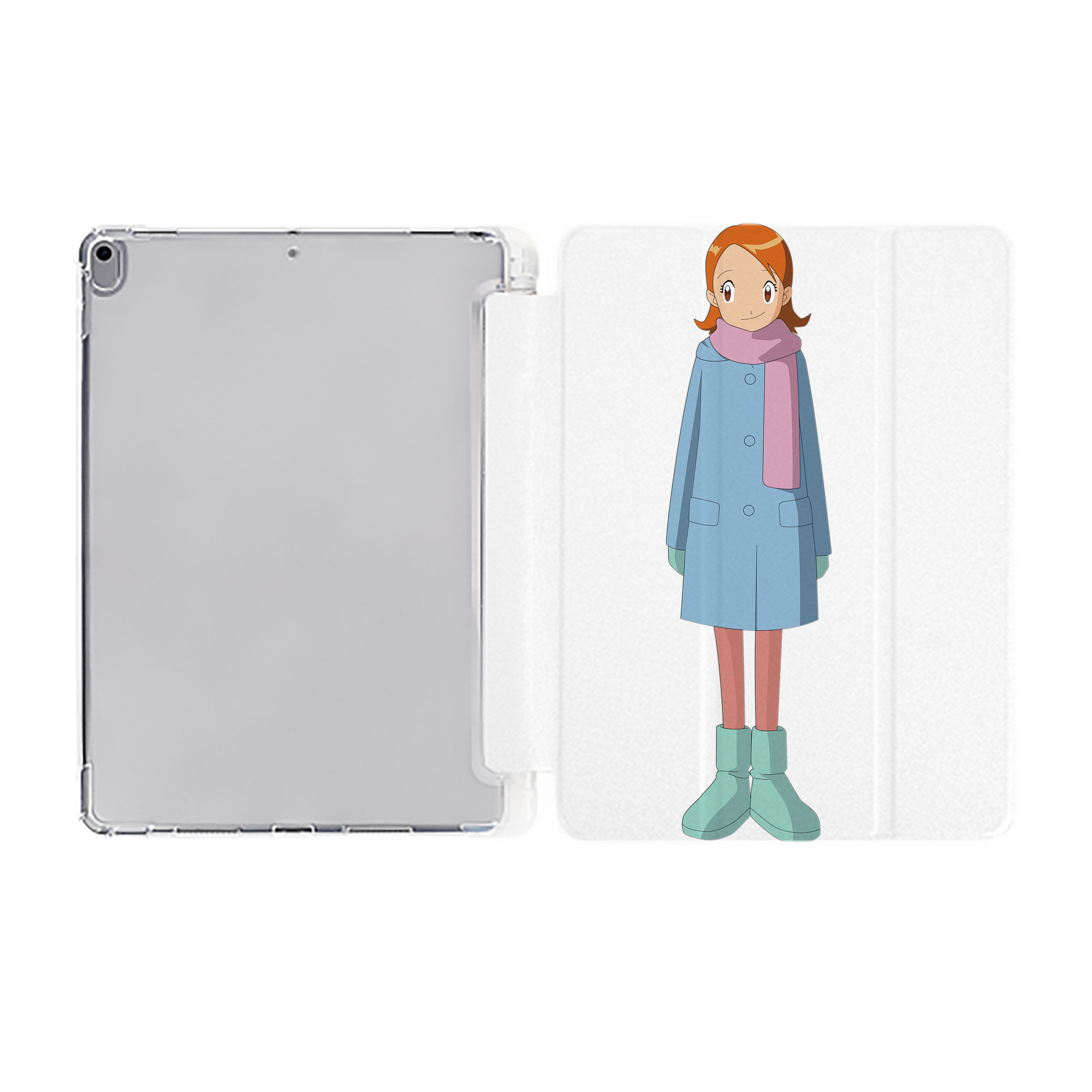 （画像用） Digimon デジタルモンスター/デジモン IPad ケース ペン収納付き 三つ折りスタンド PUレザー×シリコン 対応機種9.5/10.5/10.9インチ